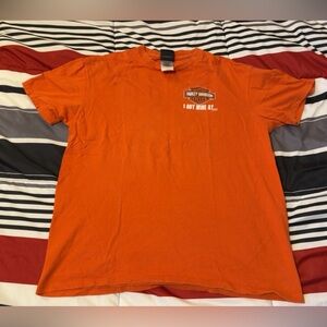 Harley-Davidson Orange Short Sleeve Tee with Chest Logo